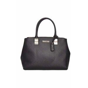 Kenneth Cole Reaction KN1659 Arbol Dome Satchel Handbag Black Zip & Snap Closure